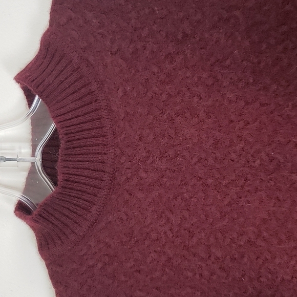 Alex Cannon wool blend mock neck red textured sweated women's size medium - Picture 4 of 6